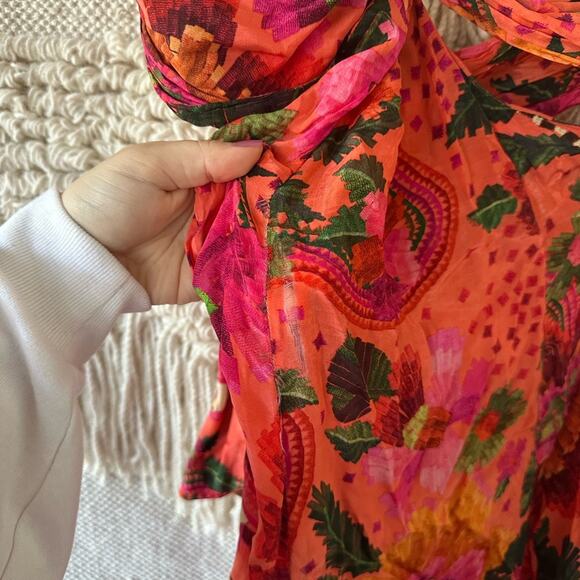 FARM Rio Pink and Orange Floral Maxi Dress - Picture 5 of 9